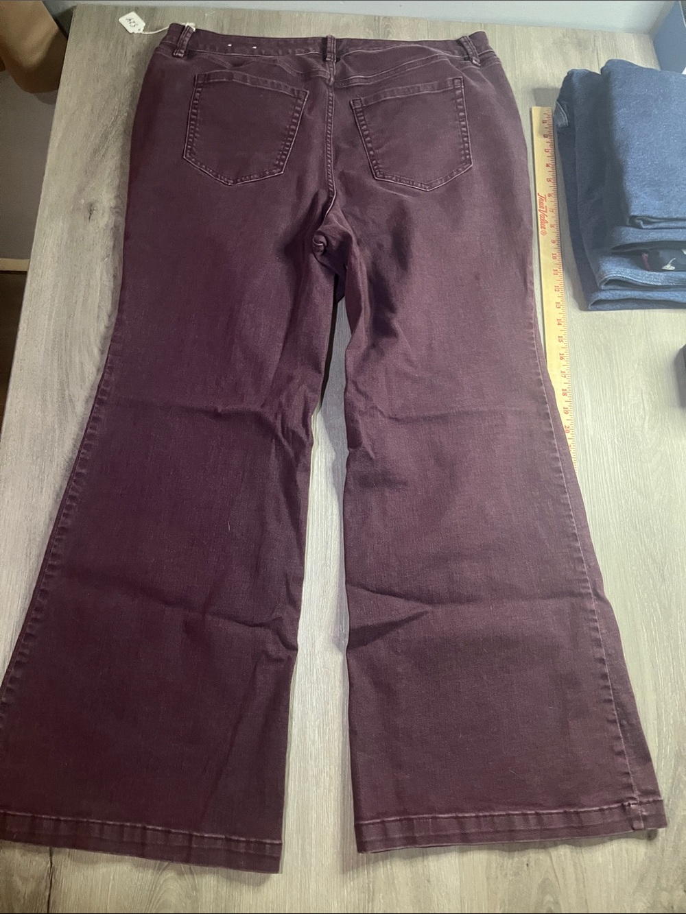 Lane Bryant Jeans Women 18 Plumb Faded Mid Rise Signature Fit Flare Approx 38x31